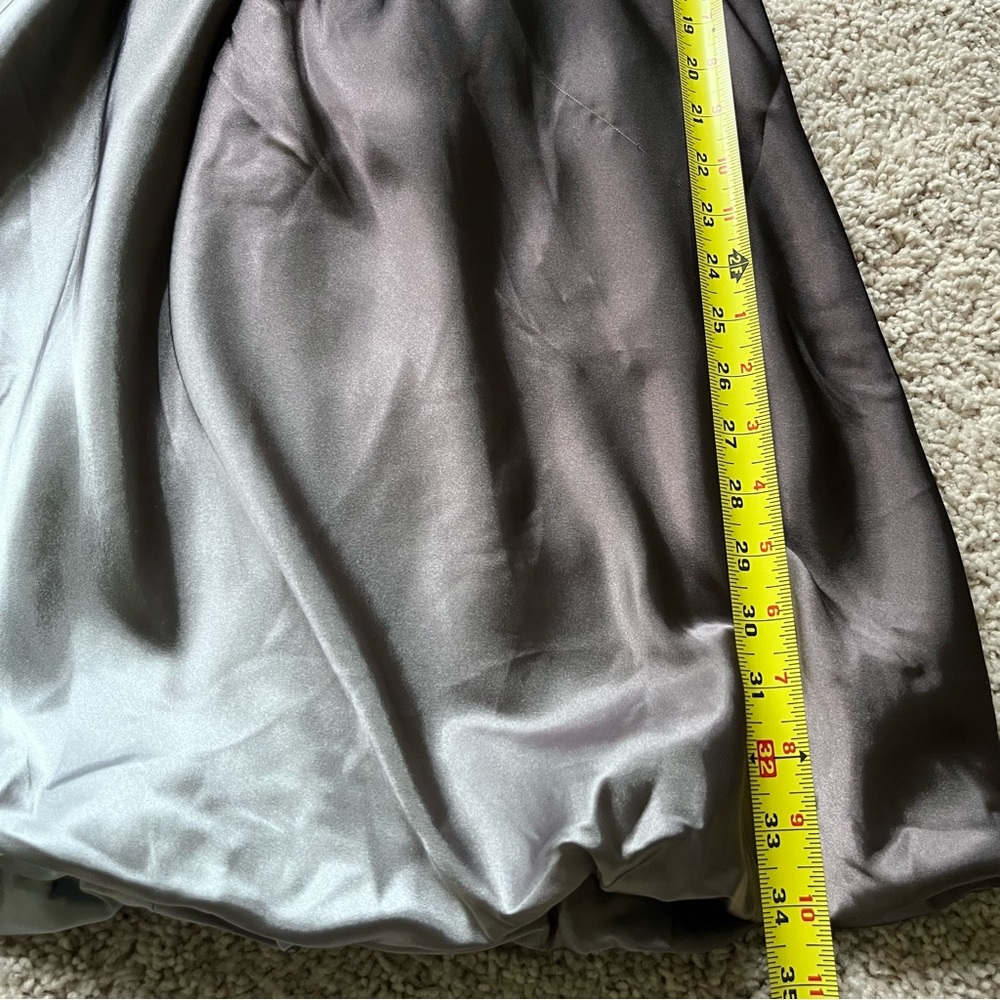 Cache Y2K Babydoll Dress Sz 6 Vintage Satin Bubble Hem Whimsigoth Burnout Ombré - Picture 13 of 15
